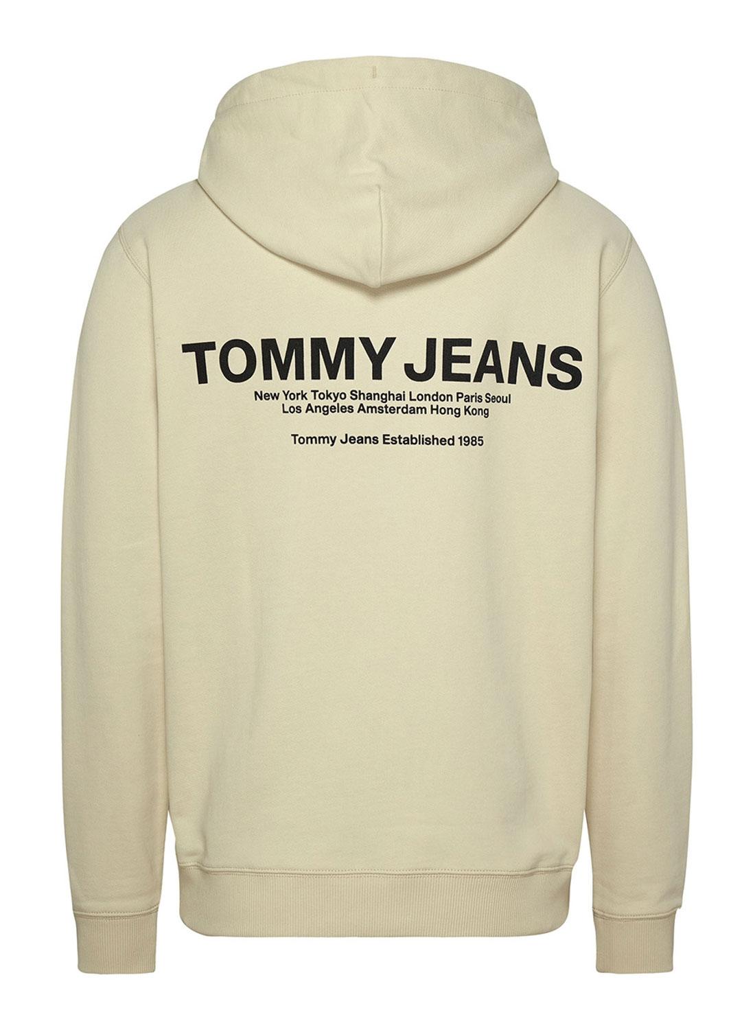 Felpa Tommy Jeans Graphic Hoodie Beige