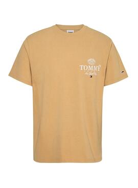 T-Shirt Tommy Jeans Luxe Athletic Camel Uomo