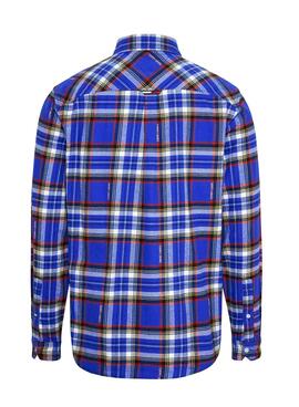 Camicia Tommy Jeans Relaxed Check Blu Uomo