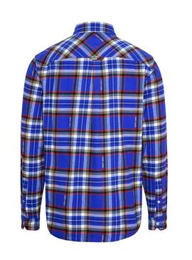 Camicia Tommy Jeans Relaxed Check Blu Uomo