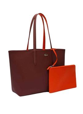 Borsa Lacoste Shopping Reversible Arancione Donna