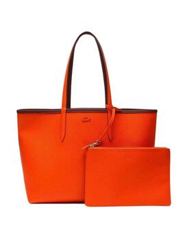 Borsa Lacoste Shopping Reversible Arancione Donna