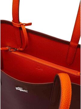 Borsa Lacoste Shopping Reversible Arancione Donna