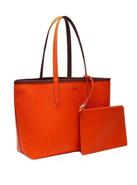 Borsa Lacoste Shopping Reversible Arancione Donna