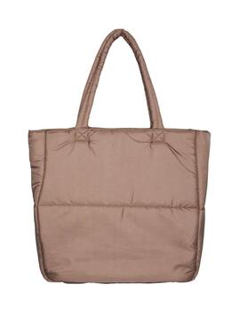 Borsa Pieces Fulla Padded Shopper Marrone Donna