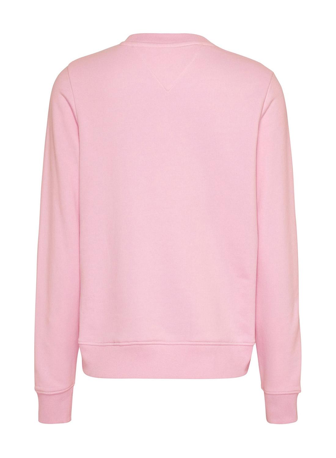 Felpa Tommy Jeans Gold Linear Rosa per Donna