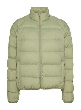 Giubbotto Tommy Jeans Light Down Verde per Donna