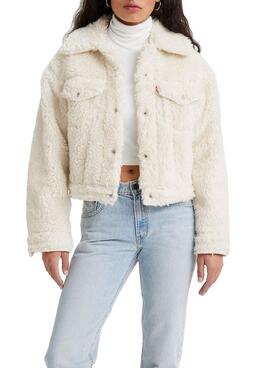 Giacca Levis Camionista Baby Bubble Sherpa Beige