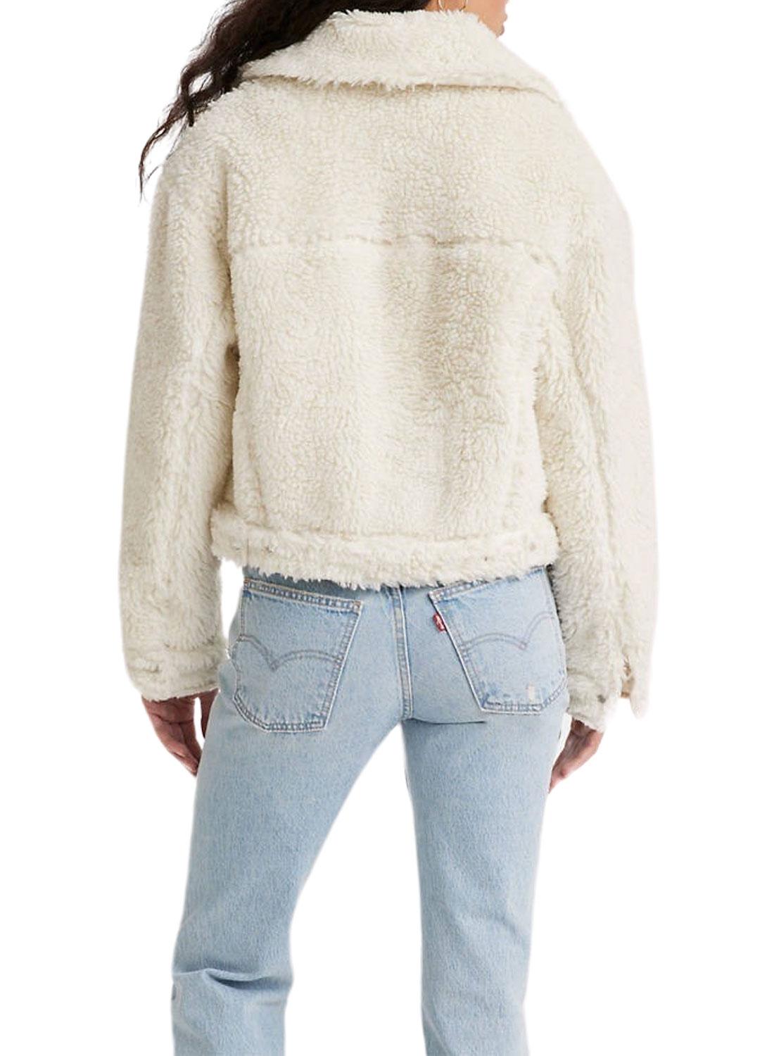 Giacca Levis Camionista Baby Bubble Sherpa Beige