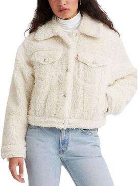 Giacca Levis Camionista Baby Bubble Sherpa Beige