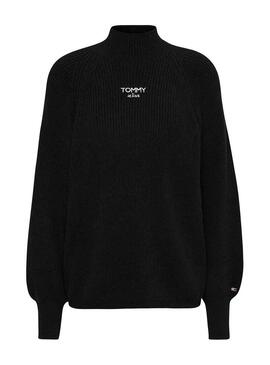 Pullover Tommy Jeans Lofty Cuello Perkins Nero