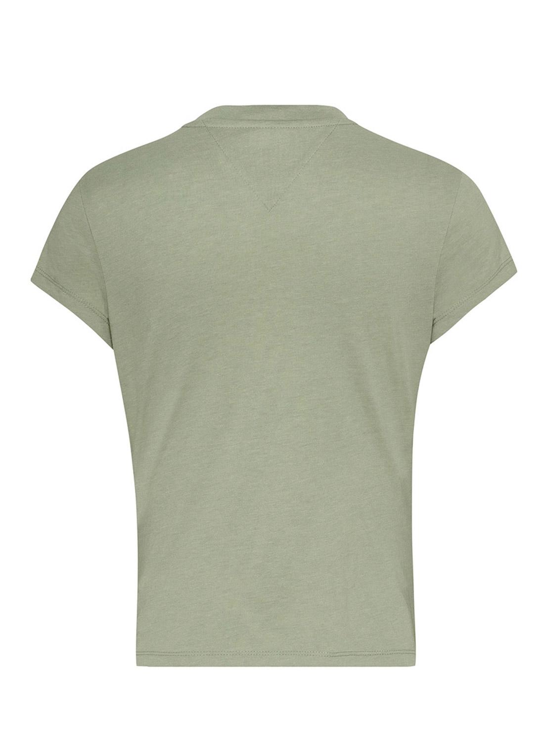 T-Shirt Tommy Jeans Essential Logo Verde Donna