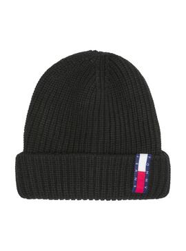 Cappello Tommy Jeans De Knitted Con Logo Nero