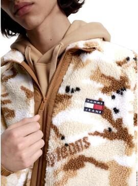 Giacca Tommy Jeans Sherpa Camo per Uomo