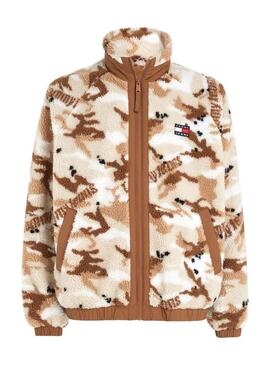 Giacca Tommy Jeans Sherpa Camo per Uomo