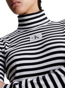 T-Shirt Calvin Klein Jeans Striped Rotolo Neck CK