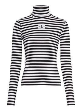 T-Shirt Calvin Klein Jeans Striped Rotolo Neck CK