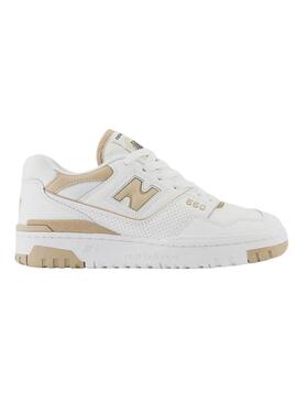 Sneakers New Balance BB550 Bianco Camel Donna