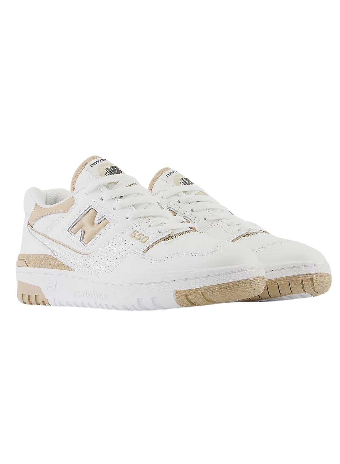Sneakers New Balance BB550 Bianco Camel Donna