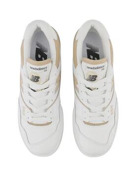 Sneakers New Balance BB550 Bianco Camel Donna