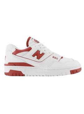 Sneakers New Balance BB550 Bianco Rosso Donna