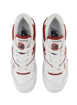 Sneakers New Balance BB550 Bianco Rosso Donna