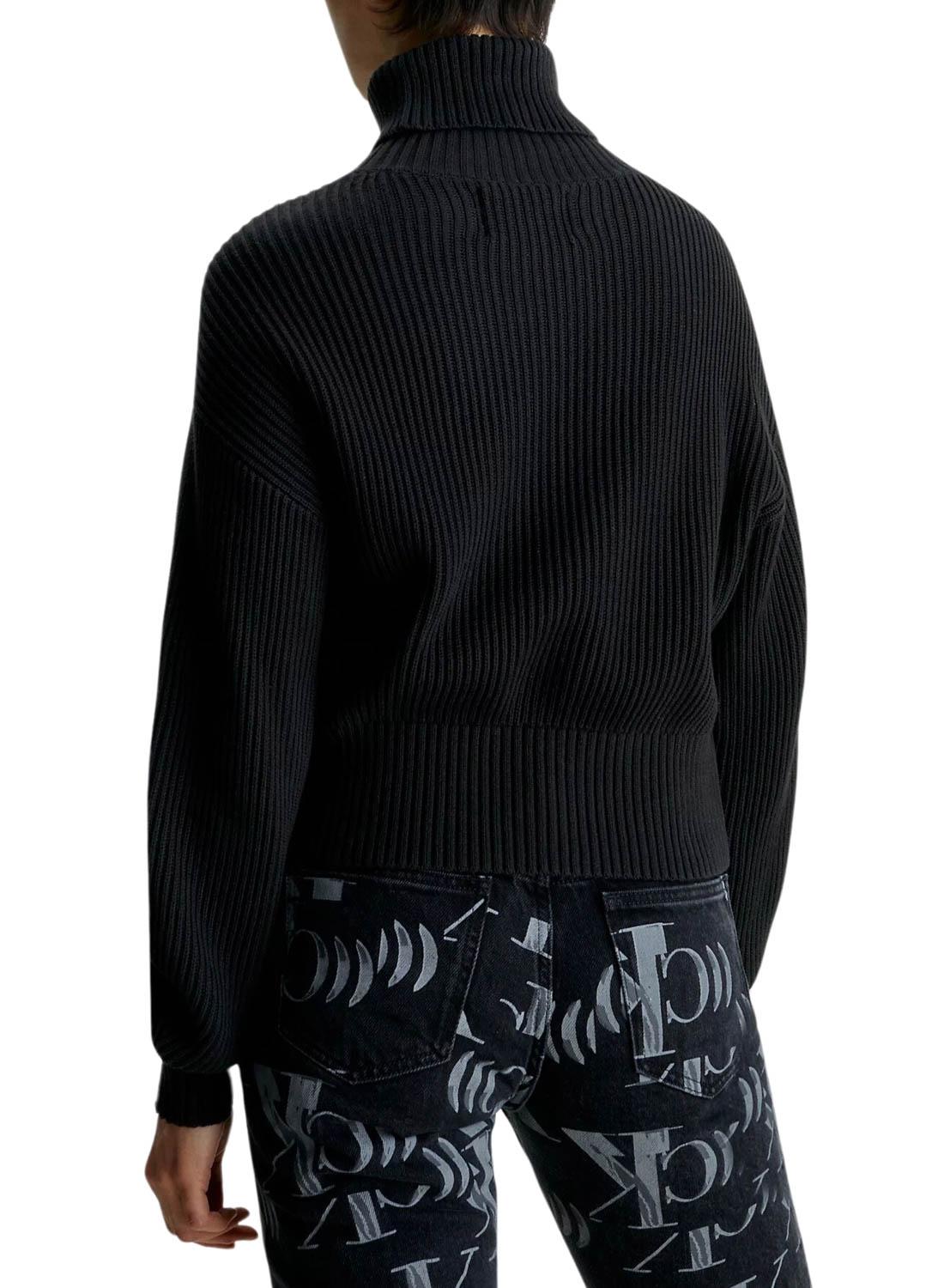 Pullover Calvin Klein Jeans Blown CK Nero Donna
