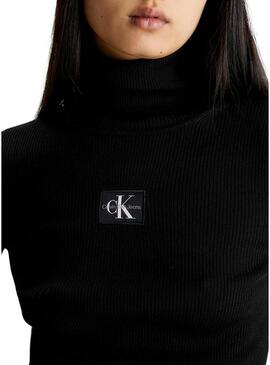 Pullover Calvin Klein Dolcevita Badge Nero