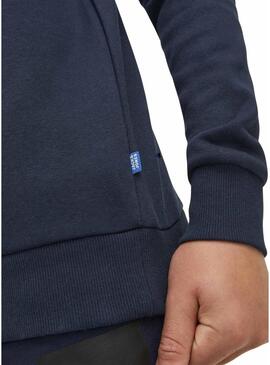 Felpa Jack & Jones Logo Blu Navy Bambino