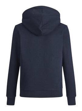 Felpa Jack & Jones Logo Blu Navy Bambino