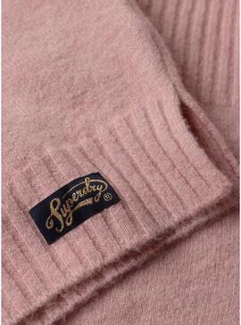 Pullover Superdry Essential Rib Rosa per Donna