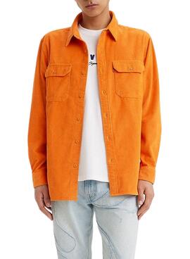 Camicia Levis Jackfiglio Worker Arancione per Uomo