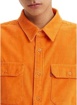 Camicia Levis Jackfiglio Worker Arancione per Uomo