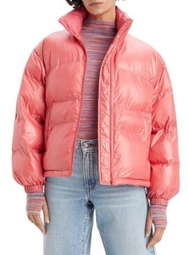 Giacca Levis Retro Puffer Rosa per Donna