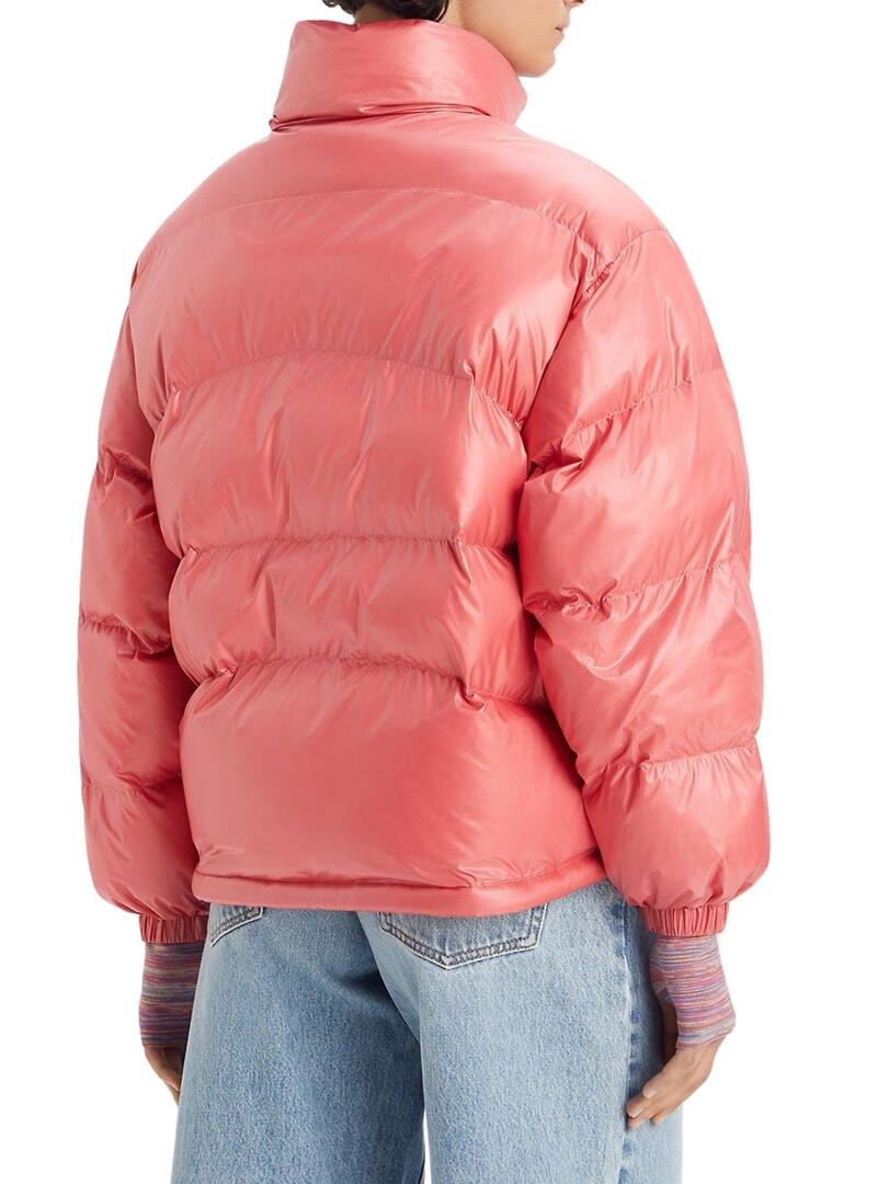 Giacca Levis Retro Puffer Rosa per Donna