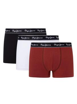 Pack 3 Boxer Pepe Jeans Solid Multi per Uomo