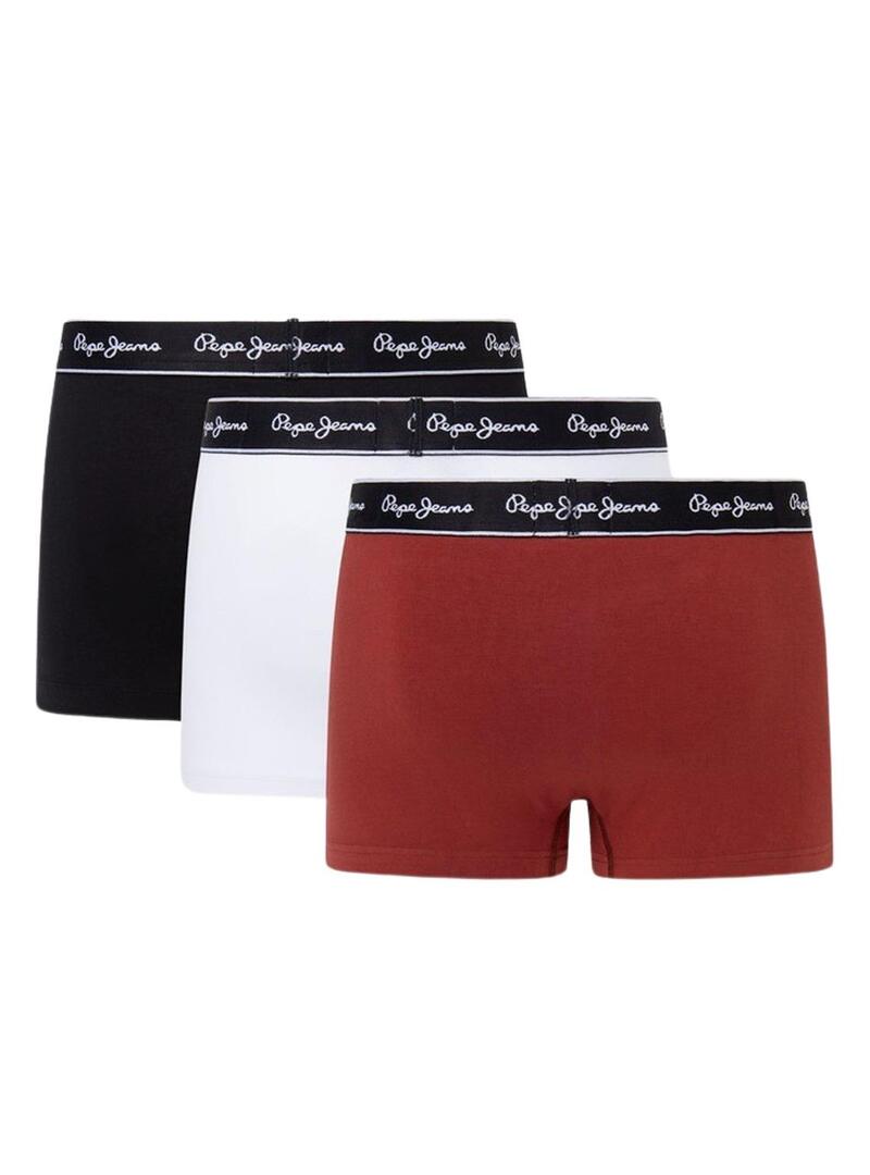 Pack 3 Boxer Pepe Jeans Solid Multi per Uomo