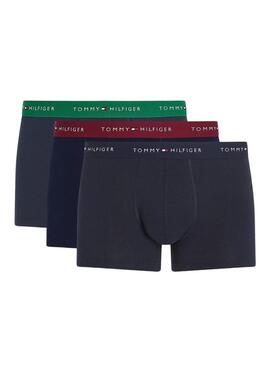 Pack 3 Boxer Tommy Hilfiger Baule Blu Navy Multi