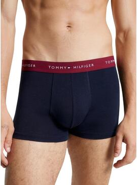 Pack 3 Boxer Tommy Hilfiger Baule Blu Navy Multi