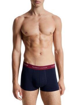 Pack 3 Boxer Tommy Hilfiger Baule Blu Navy Multi