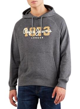 Felpa Pepe Jeans Meier Hoodie Grigio per Uomo