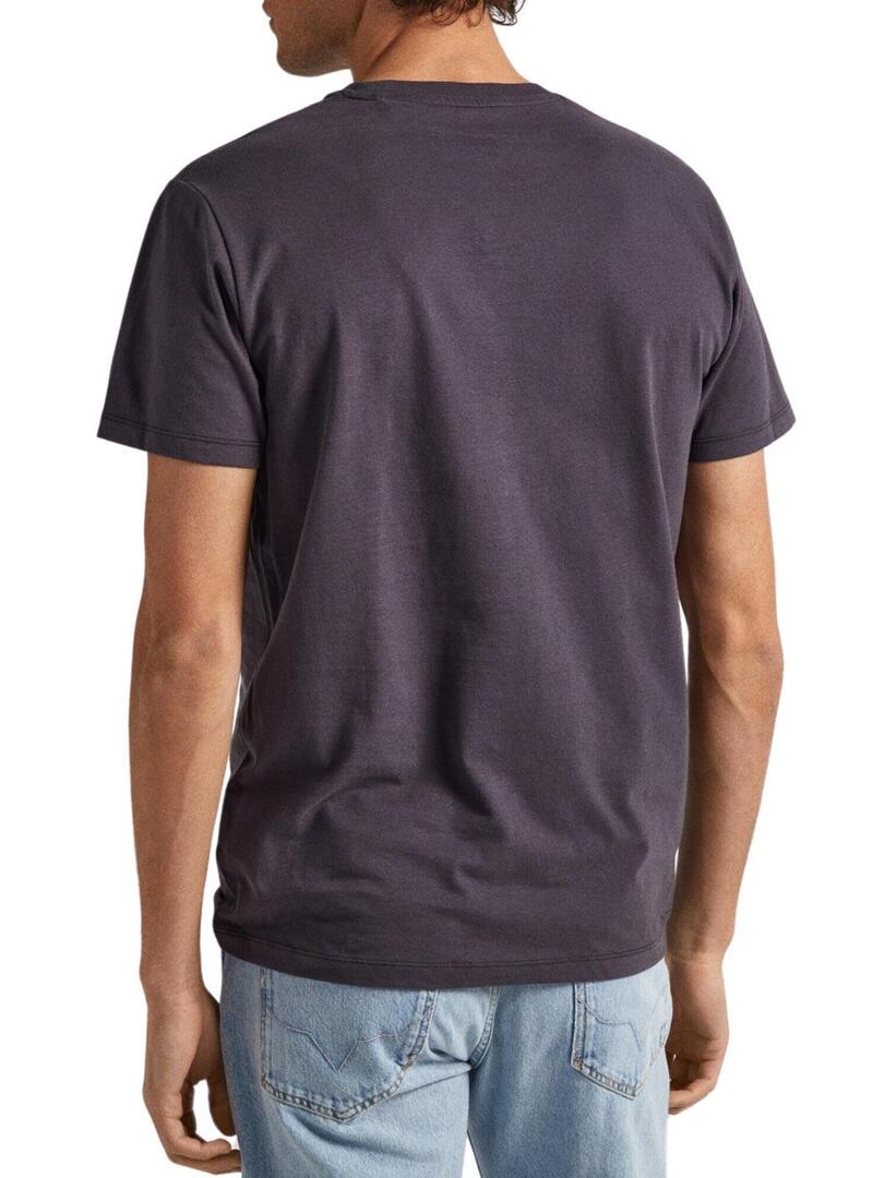 T-Shirt Pepe Jeans Keegan Nero per Uomo