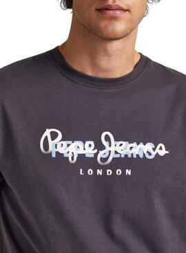 T-Shirt Pepe Jeans Keegan Nero per Uomo