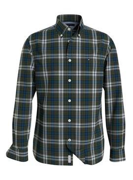 Camicia Tommy Hilfiger Tartan Verde per Uomo