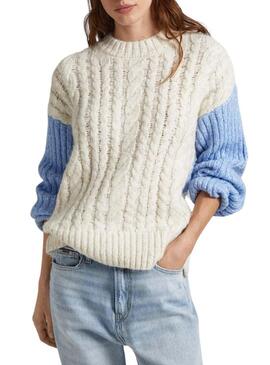 Pullover Pepe Jeans Erin Bianco per Donna