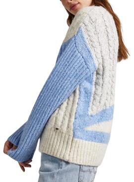 Pullover Pepe Jeans Erin Bianco per Donna