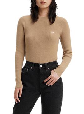 Pullover Levis Rib Batwing Camel per Donna