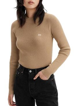 Pullover Levis Rib Batwing Camel per Donna