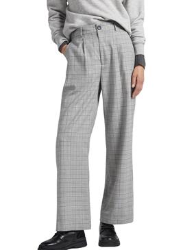 Pantaloni Pepe Jeans Romy Grigio Quadri per Donna