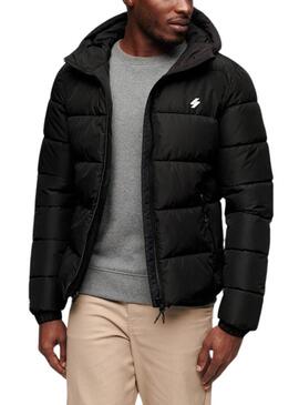 Giacca Superdry Sports Puffer Nero per Uomo